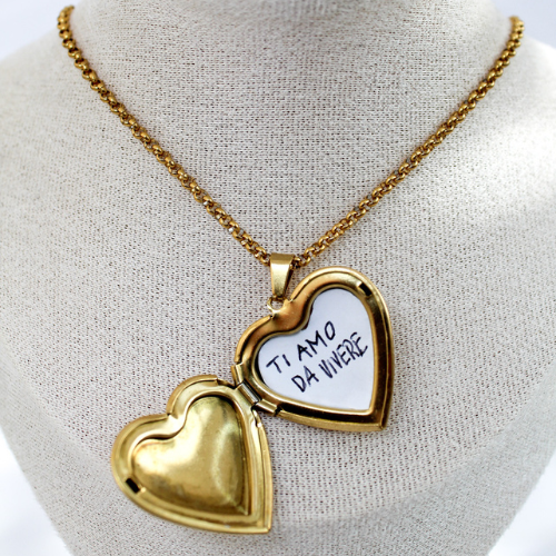 Collana Locket Cuore – Interno Personalizzabile