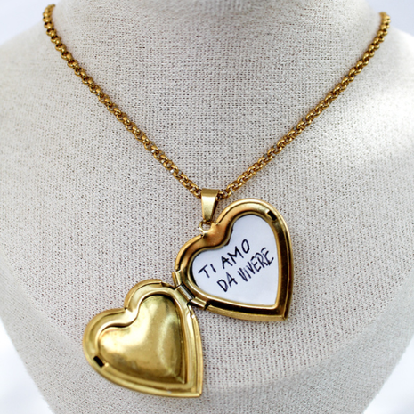 Collana Locket Cuore – Interno Personalizzabile